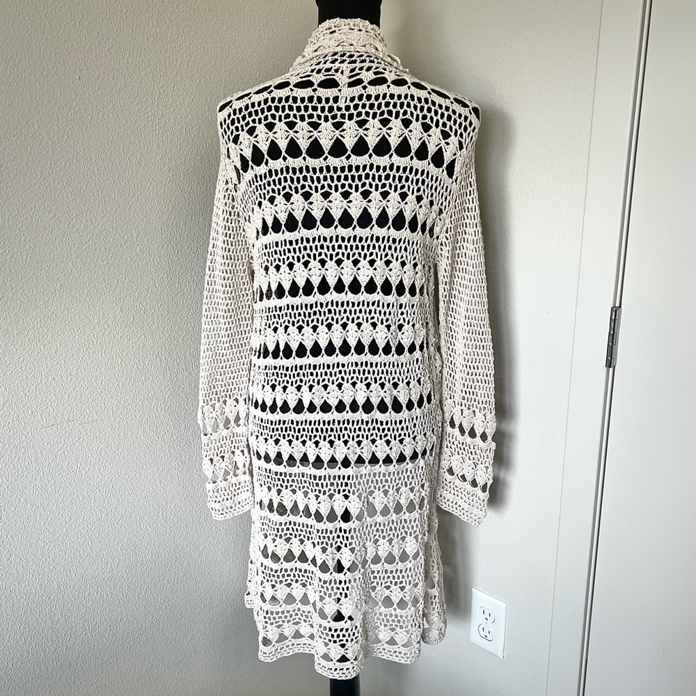 EXC • Free People Harmony Crochet Cardigan in Cream • - Picture 6 of 10